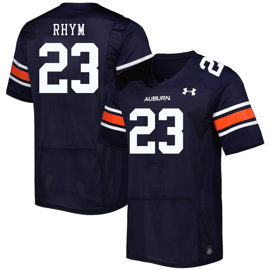 Men #23 J.D. Rhym Auburn Tigers College Football Jerseys Stitched-Navy